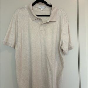 Banana Republic Men's Light Beige Polo Shirt